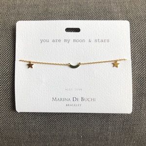 NWT Moon and Stars gold bracelet